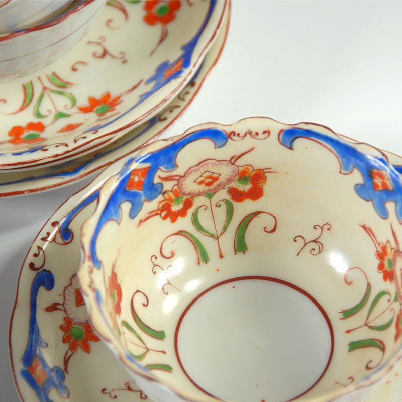 Tea Cup Set, faience ivory white, United Kingdom, 19th c. - 43098