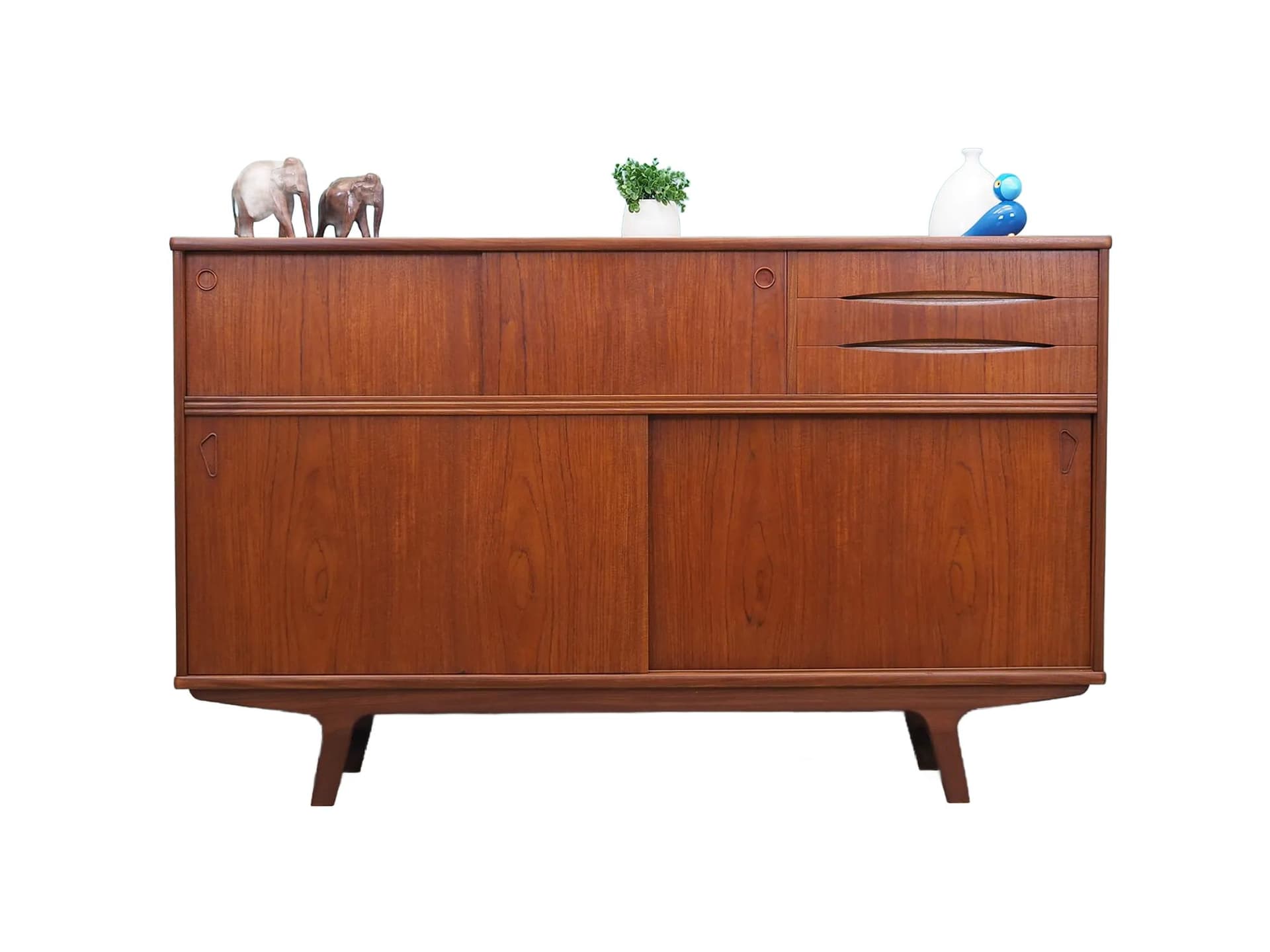 Highboard, teak brązowy, Dania, lata 60.