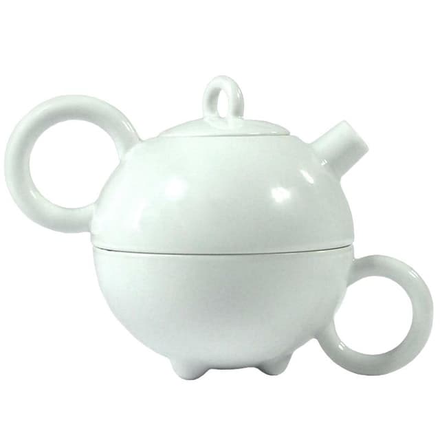 Zestaw Tea for One, biały, porcelana, proj. M. Thun, Niemcy, lata 80. - WYMIARY