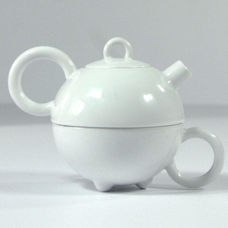Zestaw Tea for One, biały, porcelana, proj. M. Thun, Niemcy, lata 80. - 43066