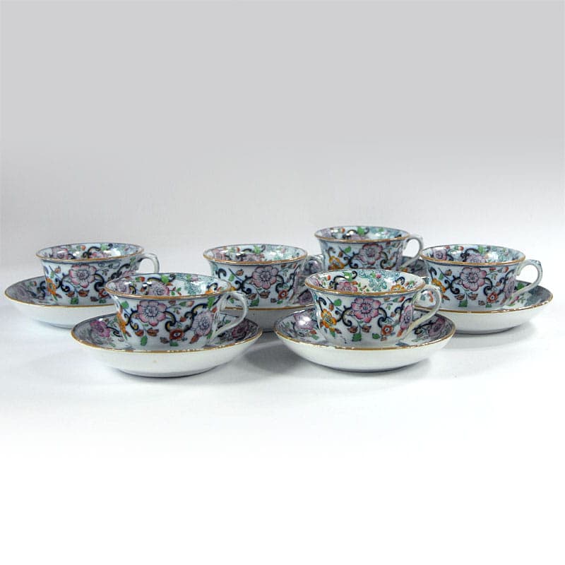 Zestaw filiżanek Charles Meigh, fajans biały, Wielka Brytania, XIX w. - 43049