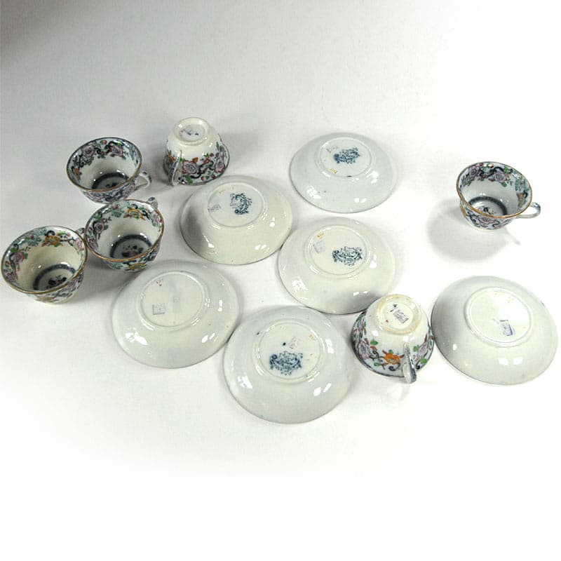 Zestaw filiżanek Charles Meigh, fajans biały, Wielka Brytania, XIX w. - 43055