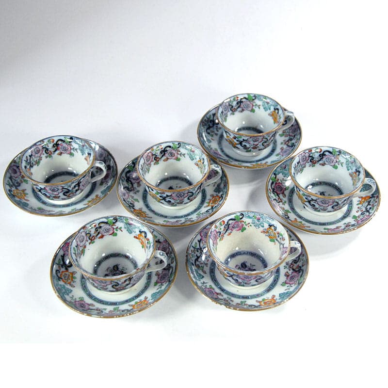 Zestaw filiżanek Charles Meigh, fajans biały, Wielka Brytania, XIX w. - 43052