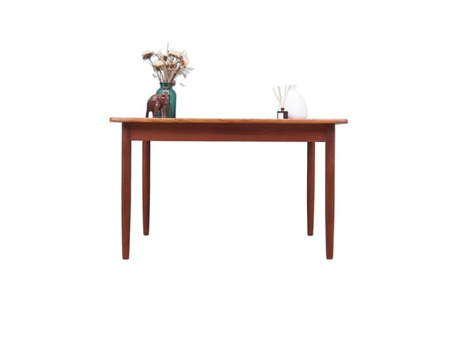 Rectangular Table, brown teak, Denmark, 1960s - DIMENSION