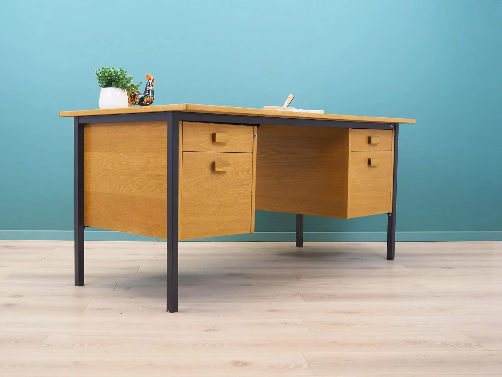 Desk, brown ash, Labofa Møbler, Denmark, 1980s. - 43299