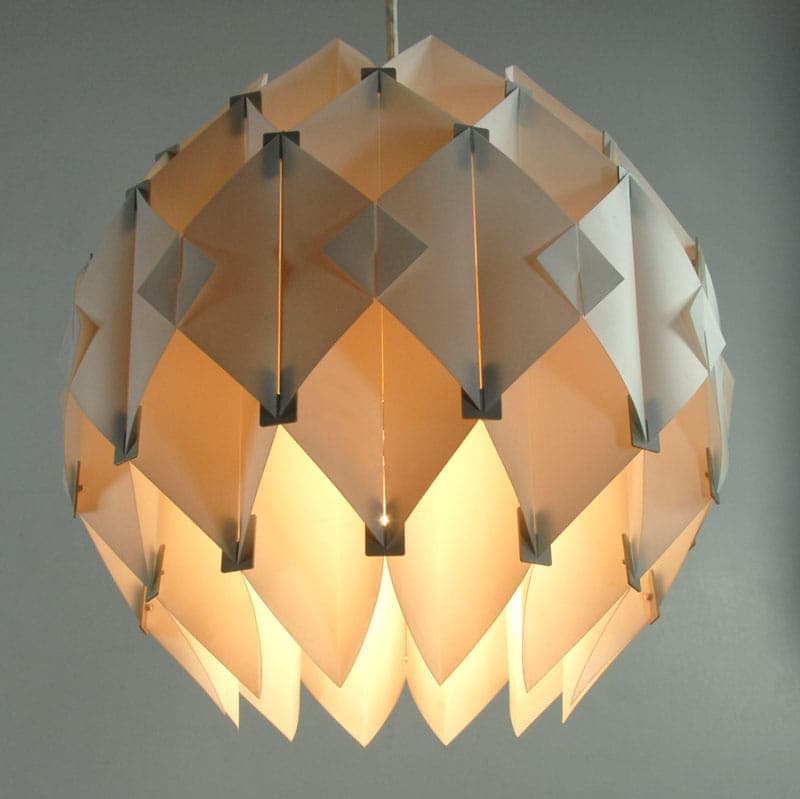 Lampa sufitowa Silhouett, plastik biały, proj. L. Schiøler, Hoyerup Design, Dania, lata 60. - 43017