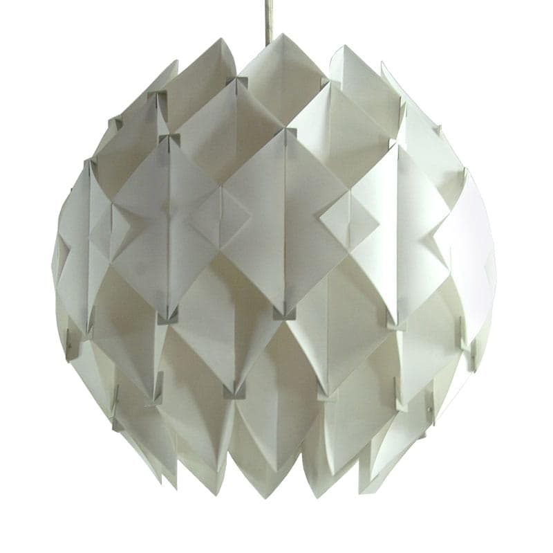 Lampa sufitowa Silhouett, plastik biały, proj. L. Schiøler, Hoyerup Design, Dania, lata 60.