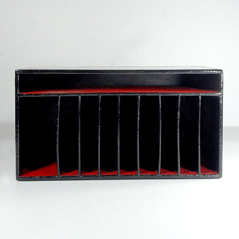 Segregator biurkowy, drewno czarny, Japonia, XX w. - 42983