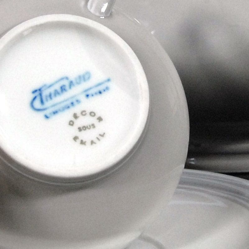 Tea set Exposition 1937, white porcelain, by C. Tharaud, France, 1930s. - 42967