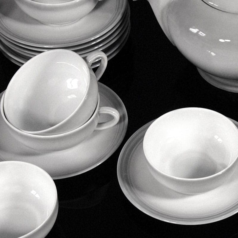 Tea set Exposition 1937, white porcelain, by C. Tharaud, France, 1930s. - 42966