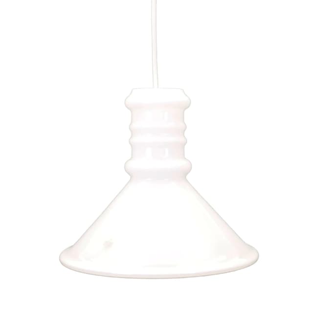 Pendant lamp, white glass, Holmegaard, Denmark, 1970s - DIMENSION