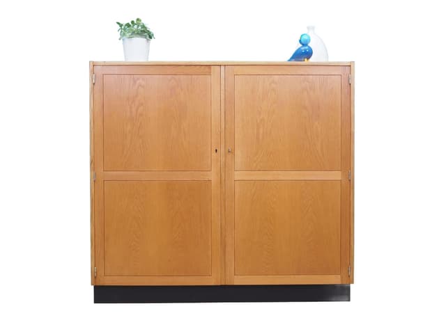 Szafka, dąb brązowy, Dania, lata 60. - WYMIARY