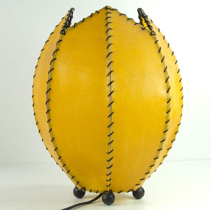 Lampa stołowa, żółty, plastik, Francja, lata 80. - 43580