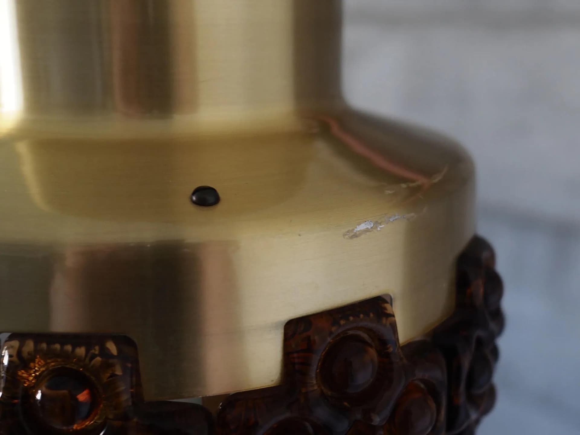 Lampa wisząca, złoty metal, Dania, lata 60. - 43214