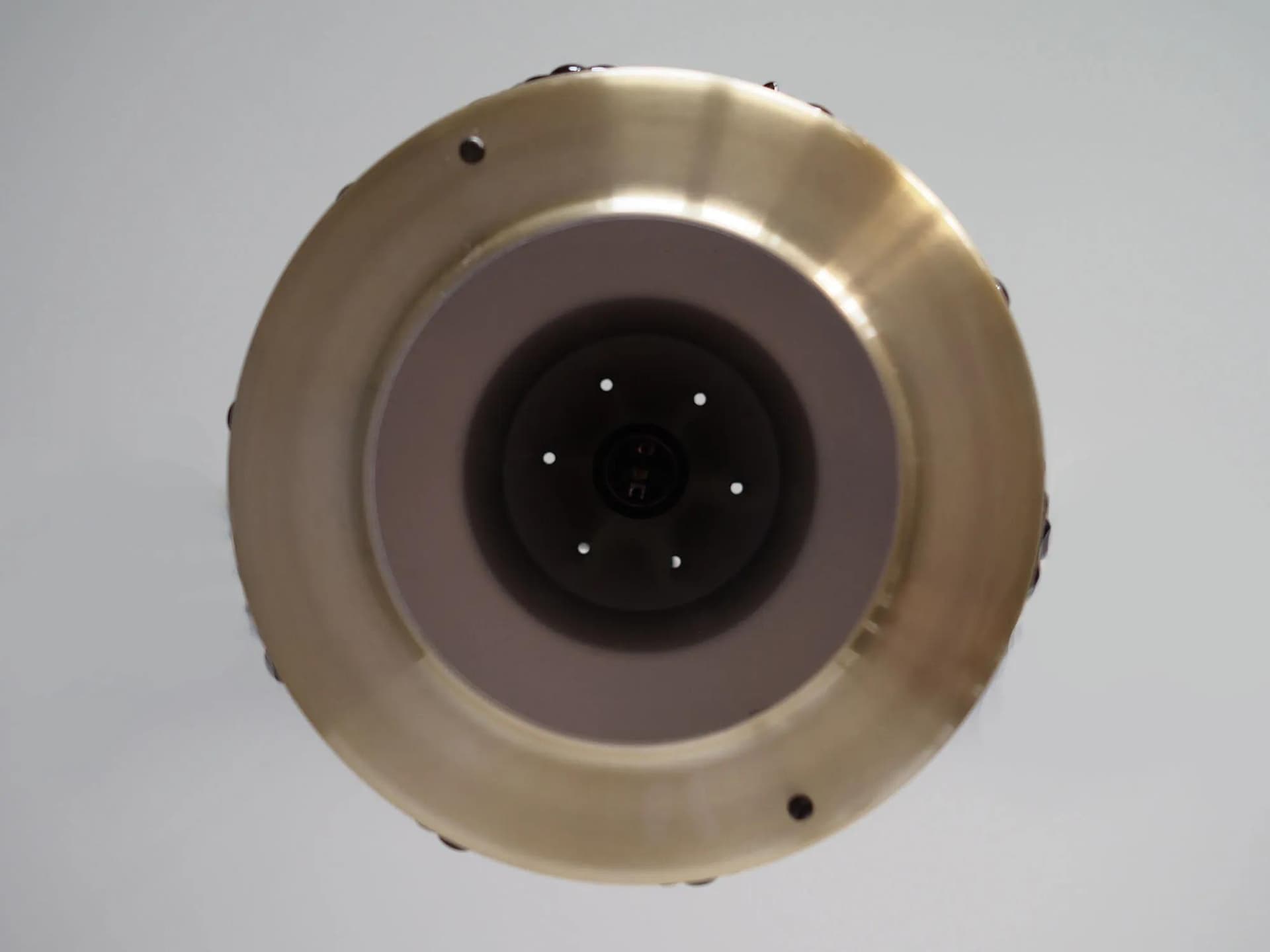 Lampa wisząca, złoty metal, Dania, lata 60. - 43212