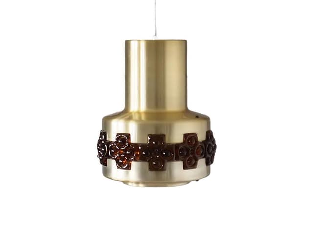 Lampa wisząca, złoty metal, Dania, lata 60. - WYMIARY