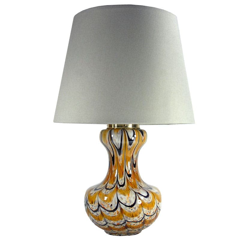 Table lamp, Murano, orange glass, Italy, 1970s. - 43545