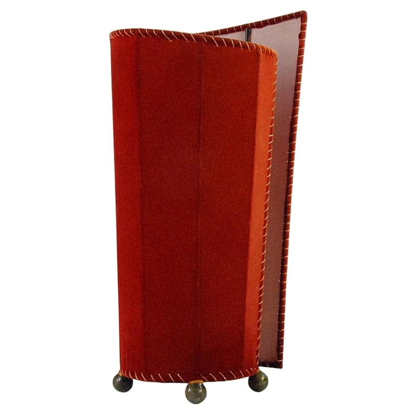 Table Lamp Postmodern, red velvet, metal, 1980s.