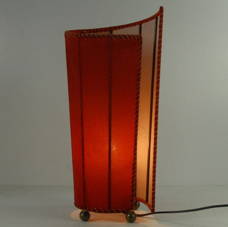 Table Lamp Postmodern, red velvet, metal, 1980s. - 43539