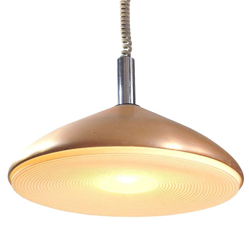 Lampa sufitowa Space Age, różowy, aluminium, Erco, Niemcy, lata 70.