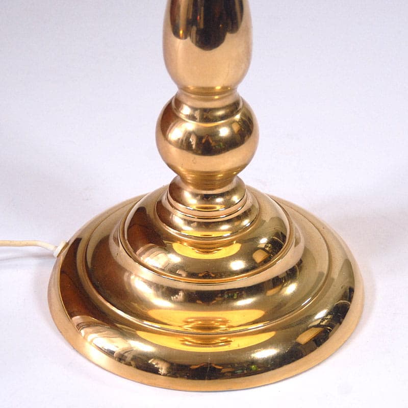 Table lamp, polished brass black shade, Sweden, 1970s. - 43510