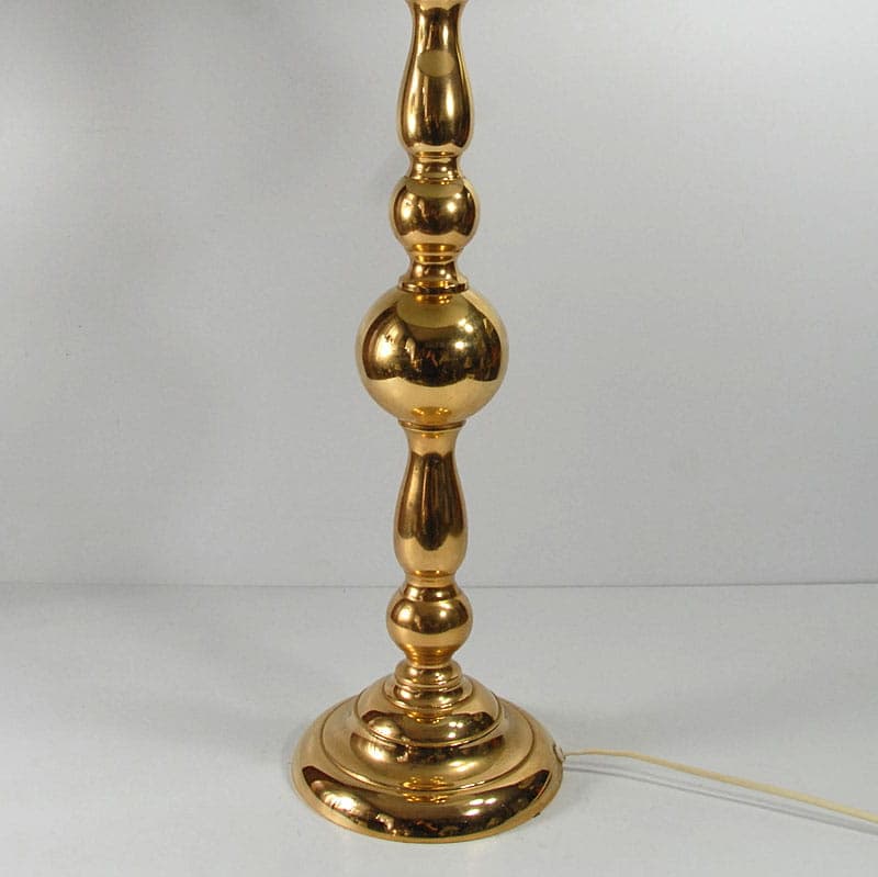 Table lamp, polished brass black shade, Sweden, 1970s. - 43509