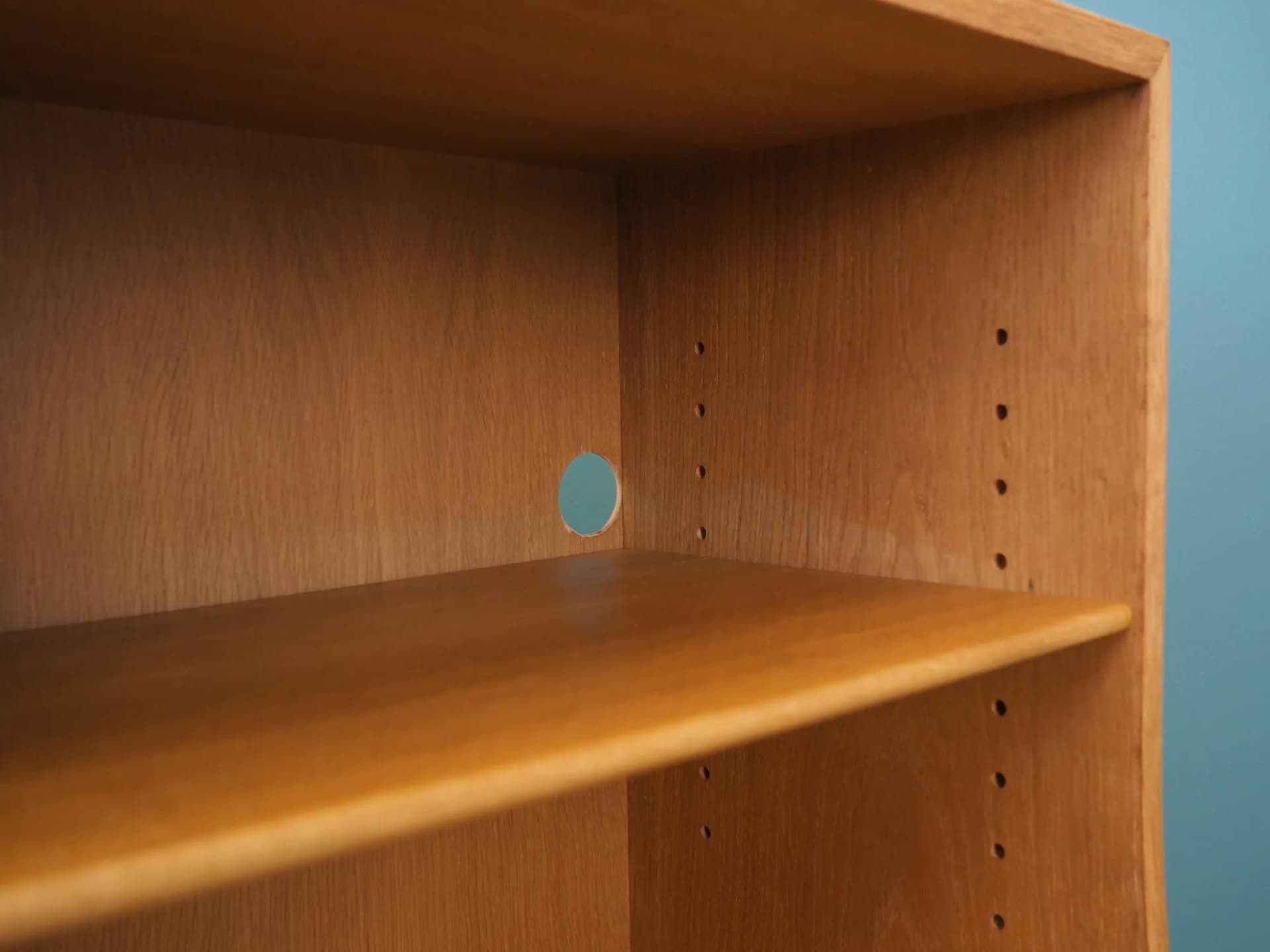 Shelving unit, dark brown ash, by B. Mogensen, Søborg Møbelfabrik, Denmark, 1970s. - 43972