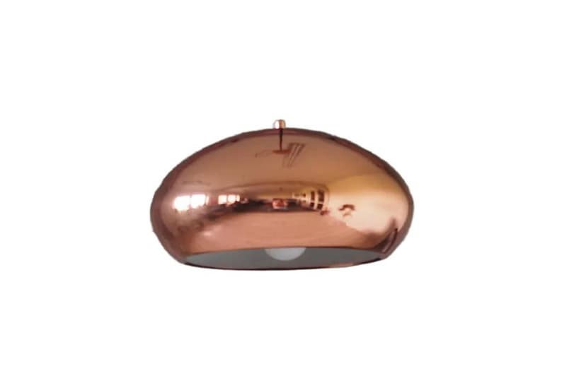 Lampa wisząca, różowy metal, Dania, lata 90.