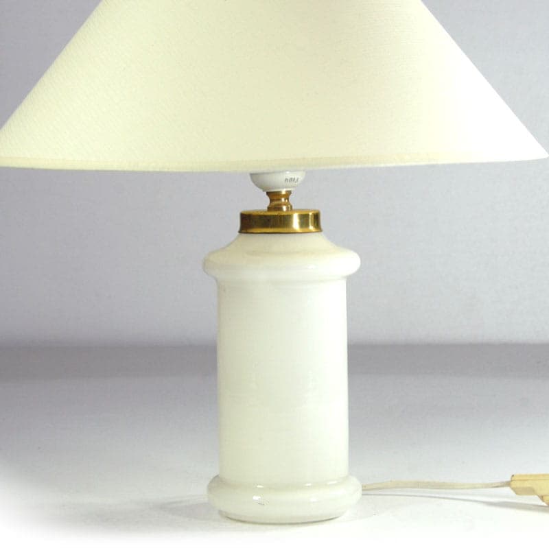 Table lamp Apoteker, white glass, by S. Werner, Royal Copenhagen, Denmark, 1980s. - 43462