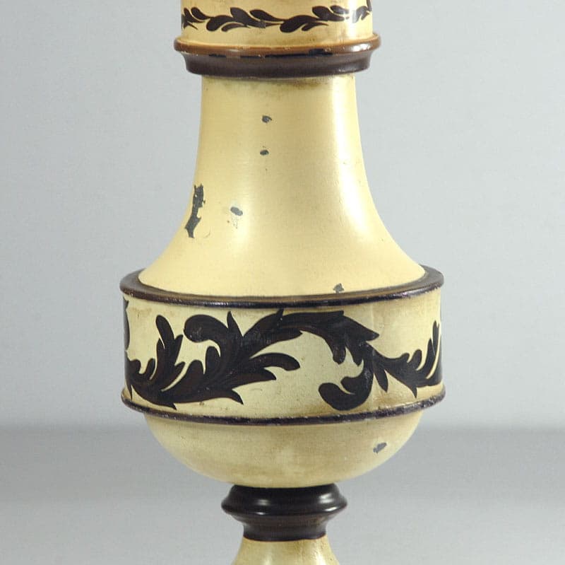 Table lamp, ivory white black, metal, Italy, 1940s. - 43425