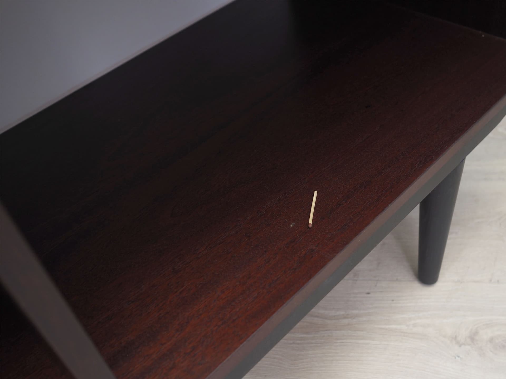 Regał, mahoń, nogi drewno czarne, Ulferts, Szwecja, lata 60. - 50797