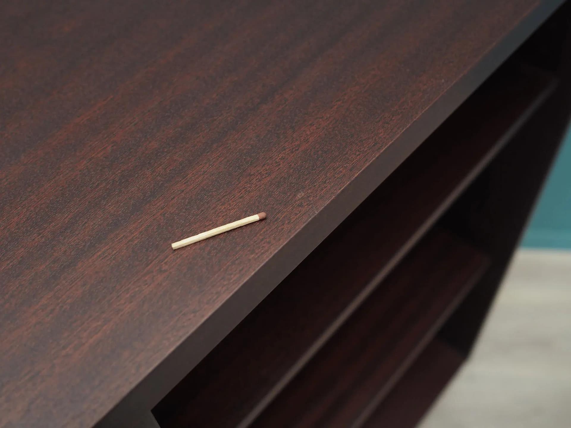 Regał, mahoń, nogi drewno czarne, Ulferts, Szwecja, lata 60. - 43877