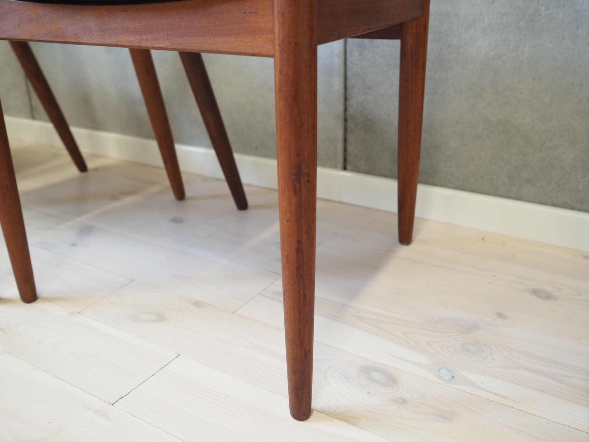 Set of four chairs, rosewood green velvet, by K. Kristiansen, Denmark, 1970s. - 50786