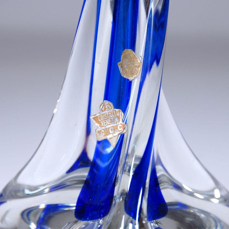 Table Lamp Murano, blue crystal glass, Italy, 1960s. - 43416