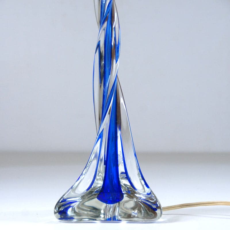 Table Lamp Murano, blue crystal glass, Italy, 1960s. - 43415