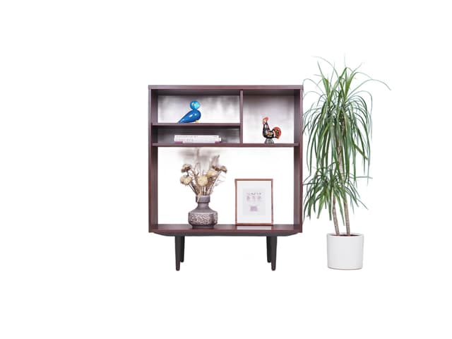 Bookcase, dark brown mahogany, Ulferts, Sweden, 1960s - DIMENSION