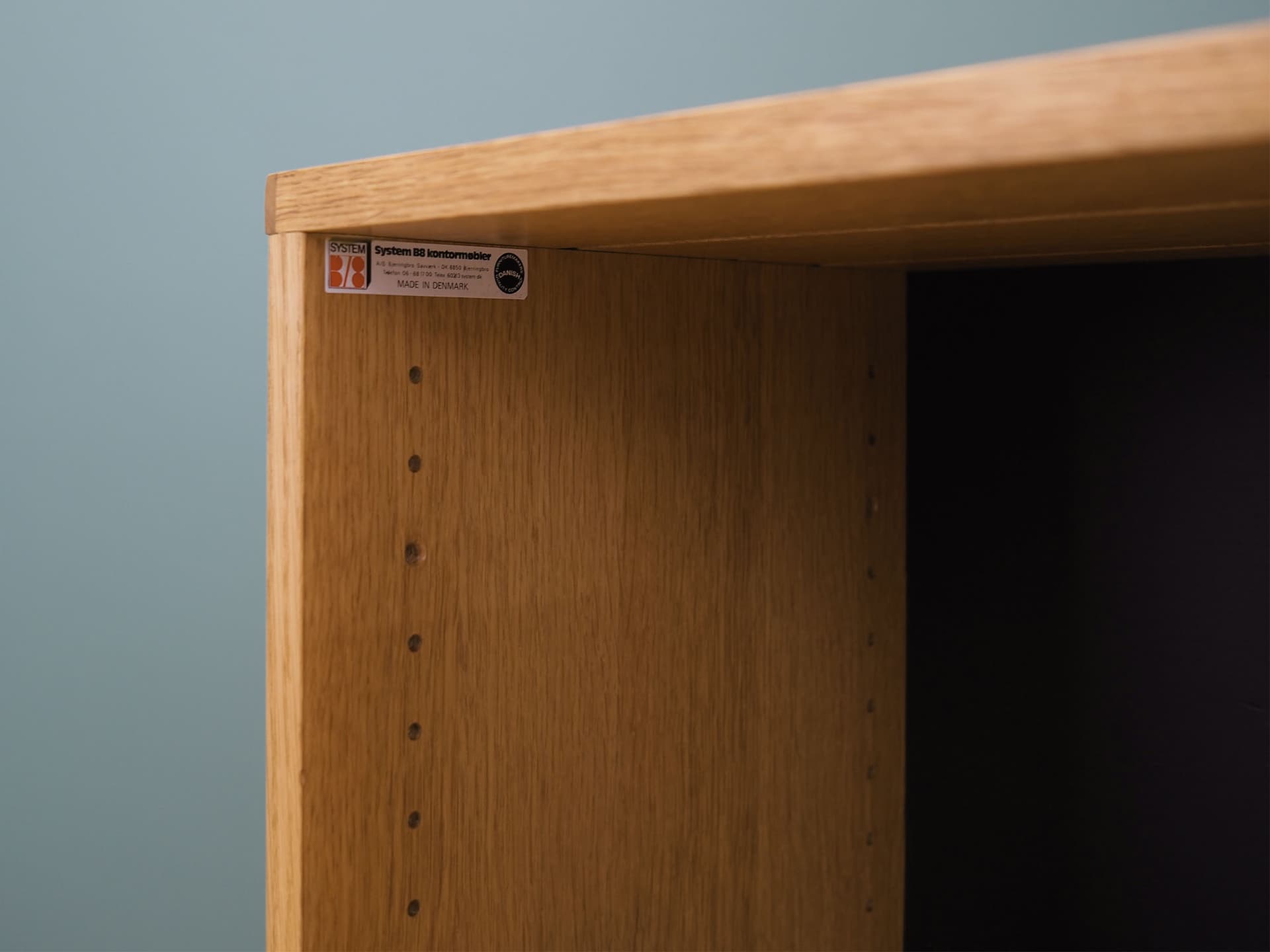 Bookcase, grey ash, System B8, Denmark, 1970s - 50738