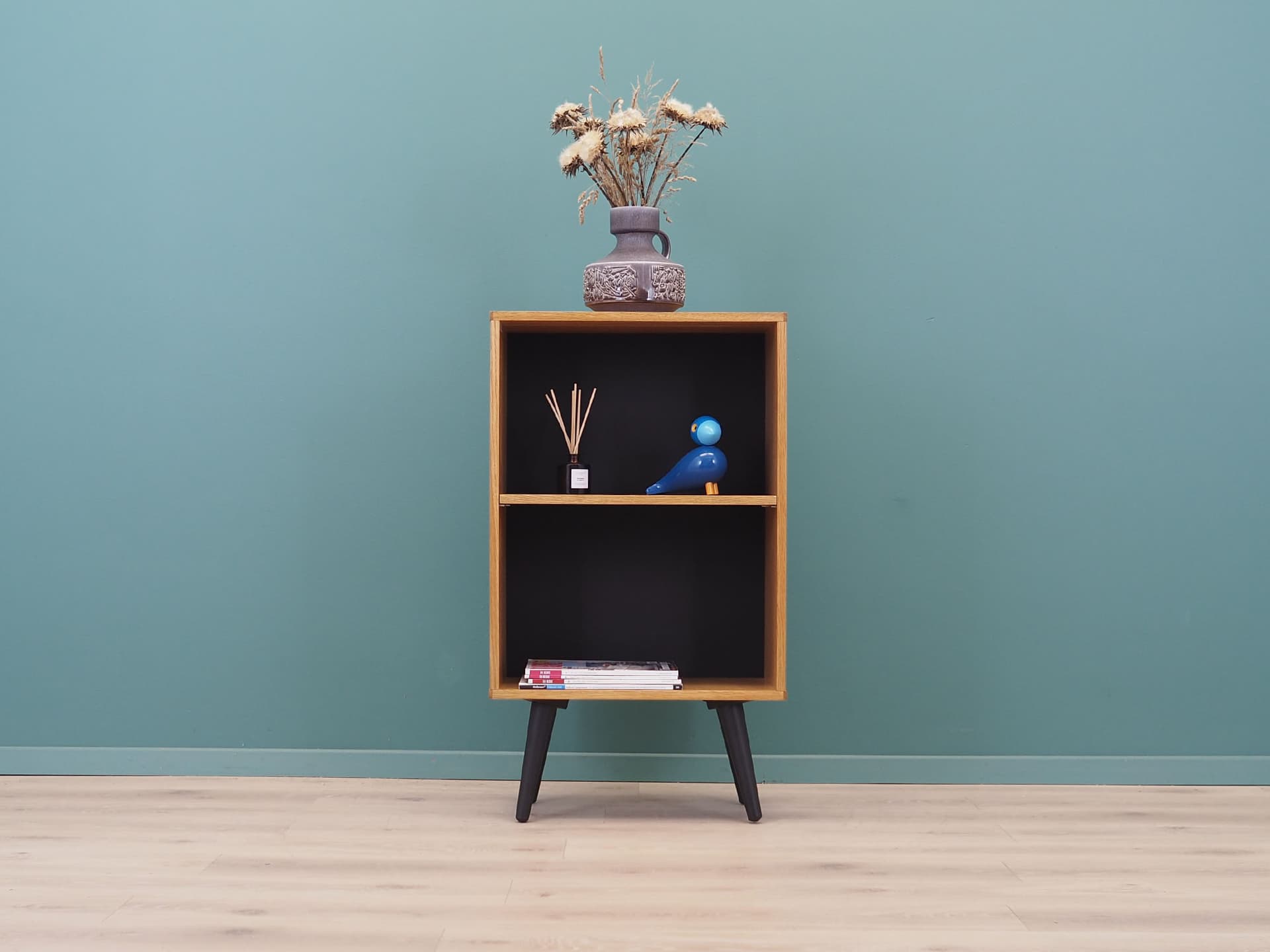 Bookcase, grey ash, System B8, Denmark, 1970s - 50732