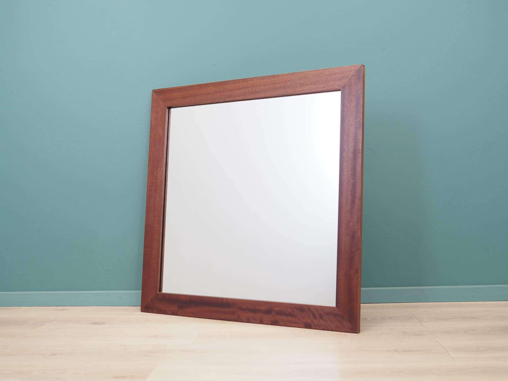 Wall mirror, dark mahogany, Denmark, 1970s - 50721