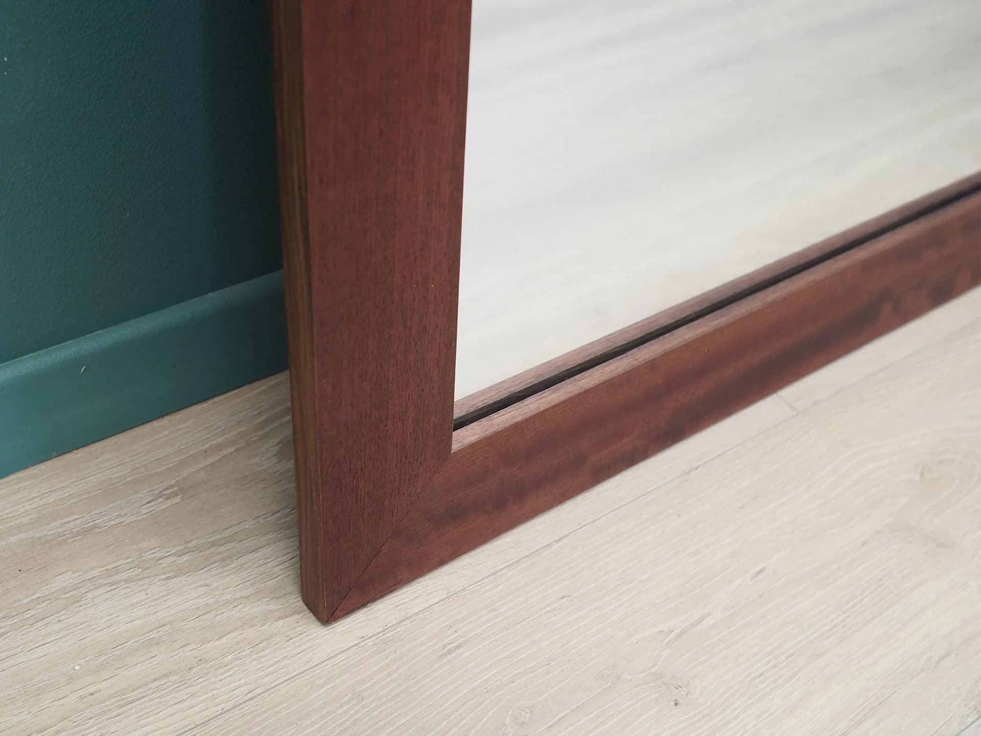 Wall mirror, dark mahogany, Denmark, 1970s - 43798