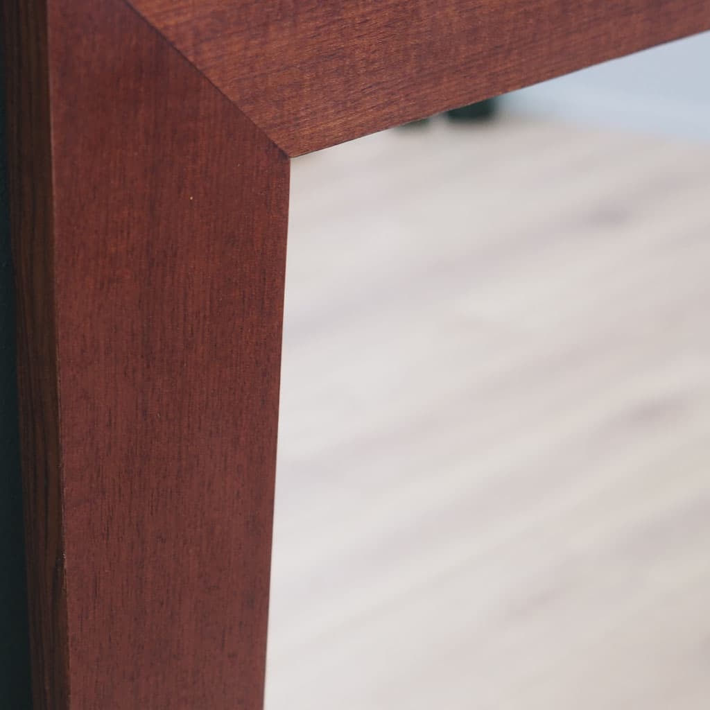 Wall mirror, dark mahogany, Denmark, 1970s - 50723