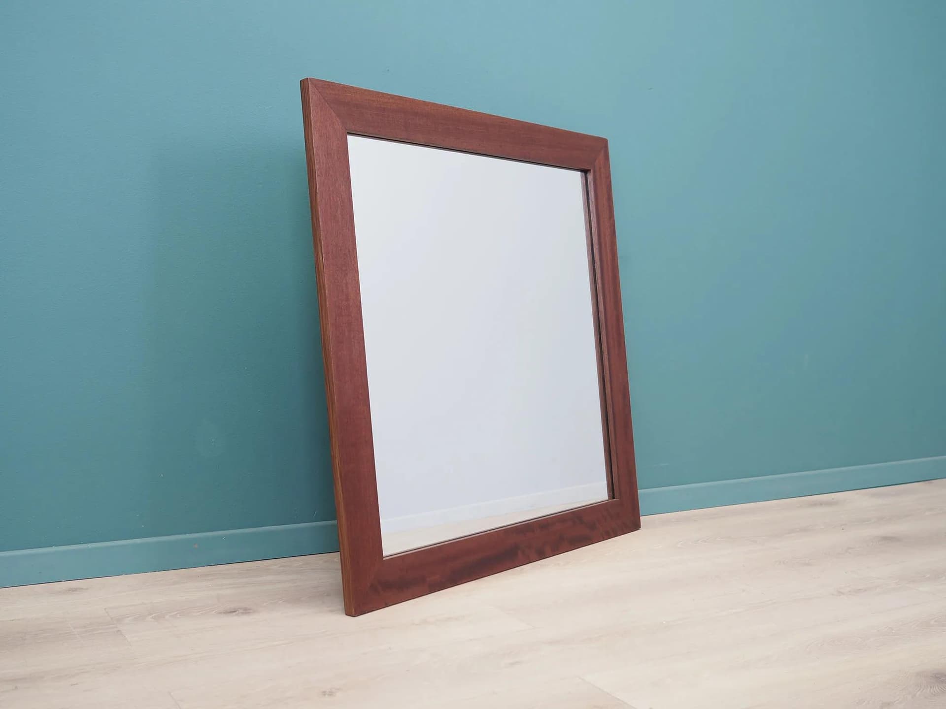 Wall mirror, dark mahogany, Denmark, 1970s - 43794