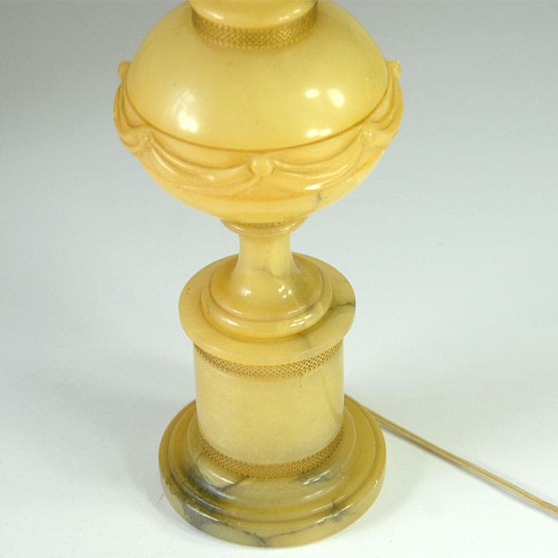 Lampa stołowa, alabaster żółty, Włochy, lata 40. - 44197