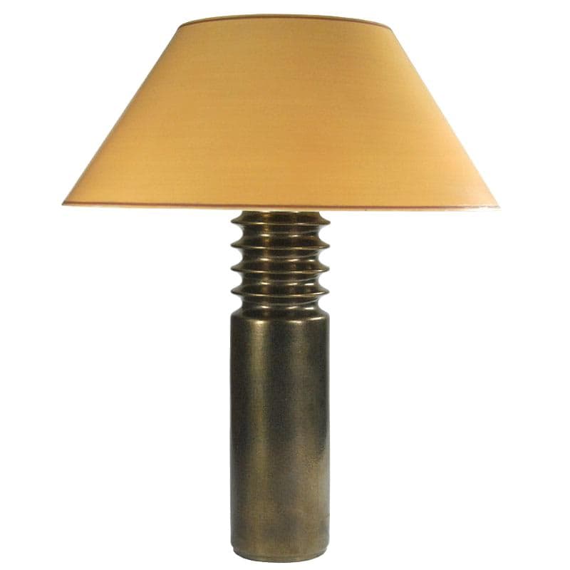 Lampa stołowa, ceramika brąz ciemny, proj. U. Kristiansson, Ö. Kristiansson, dla Luxus, Szwecja, lata 70.