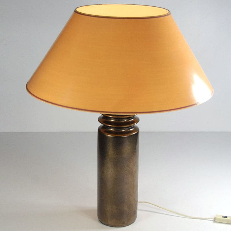 Lampa stołowa, ceramika brąz ciemny, proj. U. Kristiansson, Ö. Kristiansson, dla Luxus, Szwecja, lata 70. - 44164