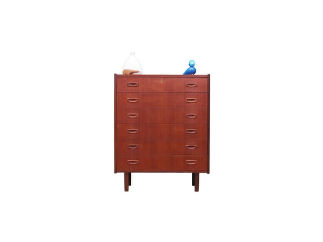 Komoda, teak brązowy, Dania, lata 70. - WYMIARY