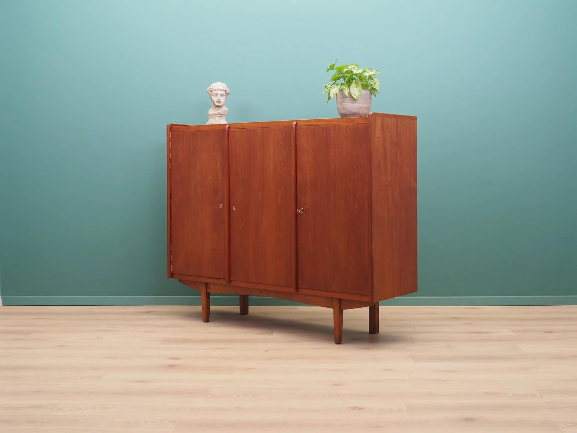 Highboard, teak brązowy, Dania, lata 60. - 43669
