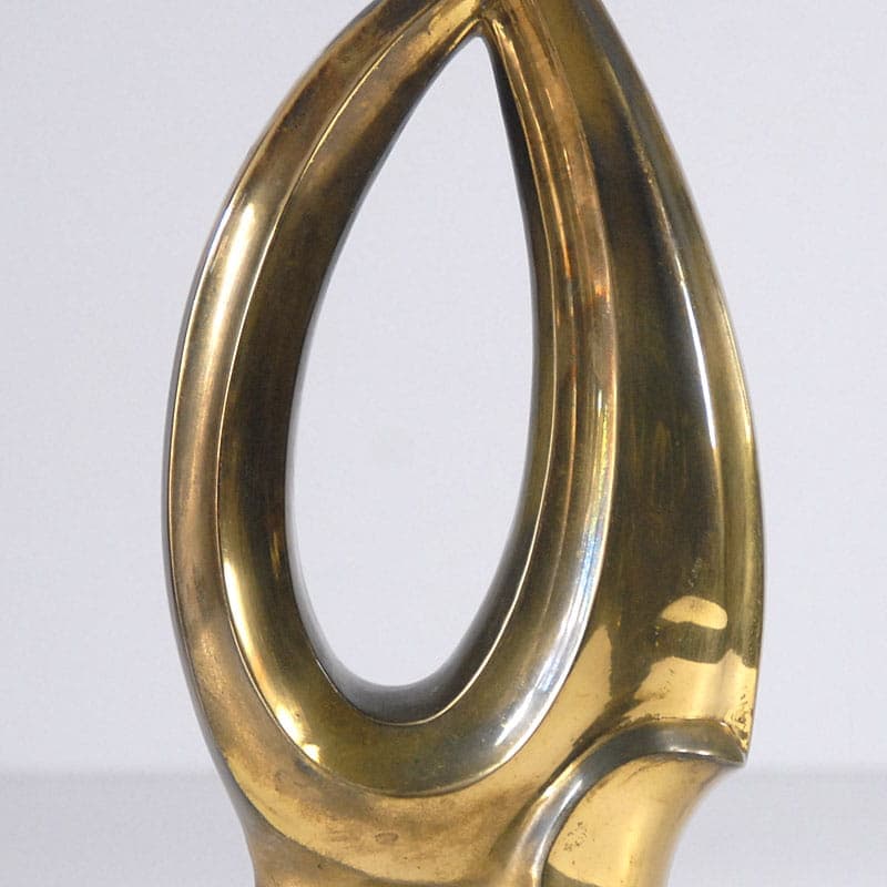 Table lamp, golden brass, Poland, 1970s. - 44098