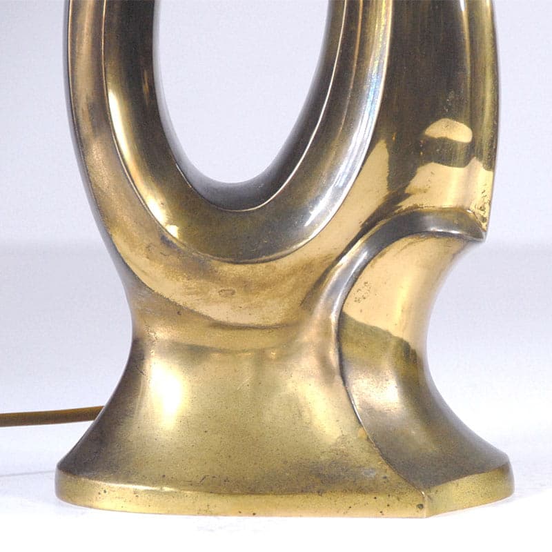 Table lamp, golden brass, Poland, 1970s. - 44099