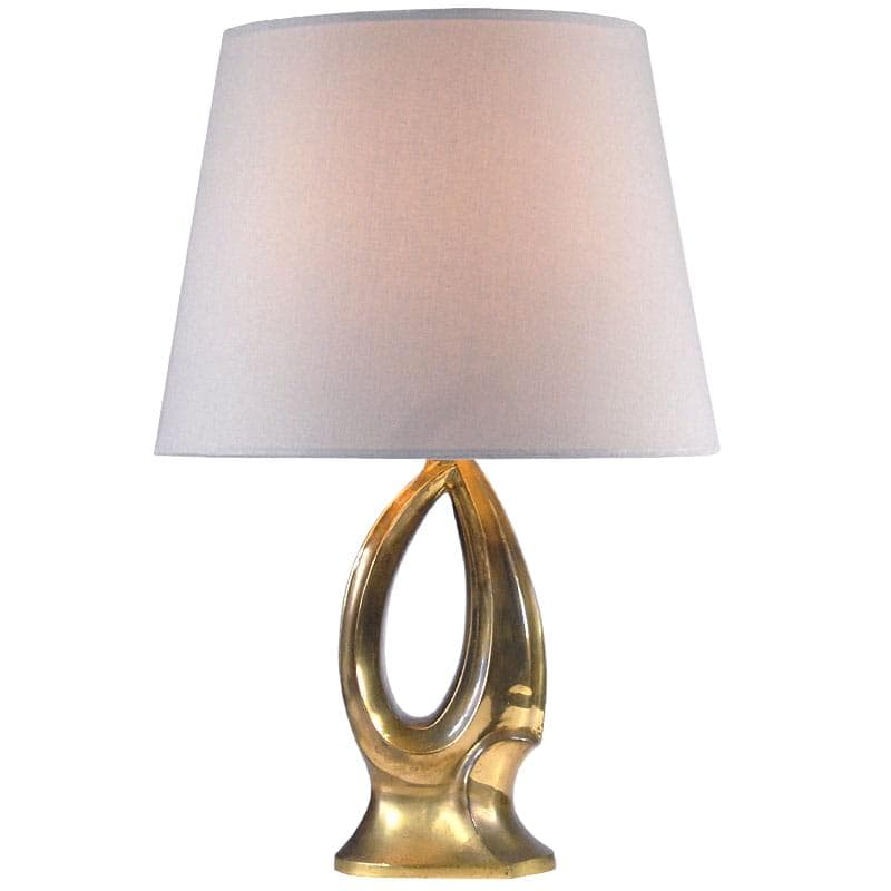 Table lamp, golden brass, Poland, 1970s.